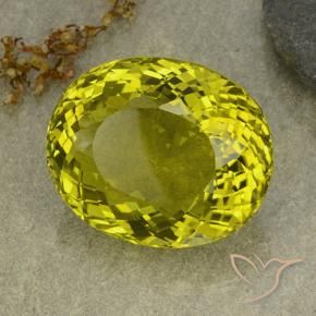 Quarzo Giallo medio naturale da 145.85 ct, Ovale, VVS