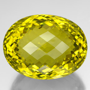 Quarzo naturale giallo da 210,55 ct, taglio ovale, VVS