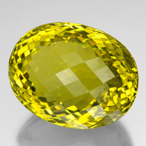 Quarzo naturale giallo da 210,55 ct, taglio ovale, VVS