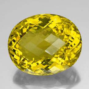 Quarzo naturale giallo da 142,90 ct, taglio ovale, IF