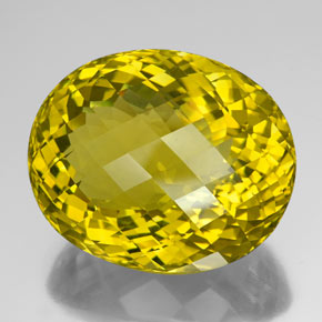 Quarzo naturale giallo da 142,90 ct, taglio ovale, IF