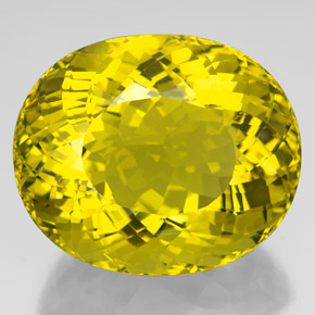 Quarzo naturale giallo da 266,25 ct, taglio ovale, VVS