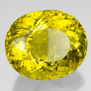 Quarzo naturale giallo da 266,25 ct, taglio ovale, VVS
