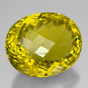 Quarzo naturale giallo da 195,30 ct, taglio ovale, VVS
