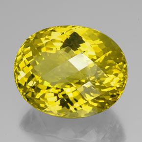 Quarzo naturale giallo da 94,25 ct, taglio ovale, IF