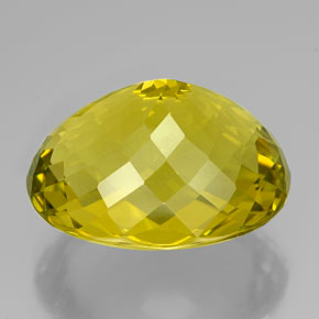 Quarzo naturale giallo da 94,25 ct, taglio ovale, IF