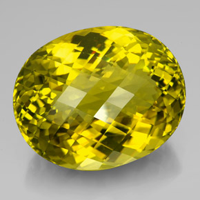 Quarzo naturale giallo da 223,35 ct, taglio ovale, VVS