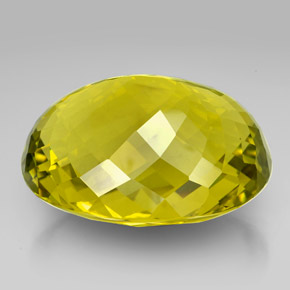 Quarzo naturale giallo da 223,35 ct, taglio ovale, VVS