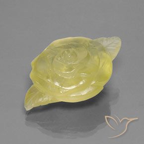Quarzo Giallo chiaro naturale da 42.99 ct, Taglio a fantasia, Trasparente/Traslucido