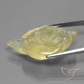 Quarzo Giallo chiaro naturale da 39.56 ct, Taglio a fantasia, Trasparente/Traslucido