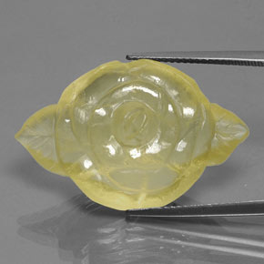 Quarzo naturale giallo da 28,30 ct, trasparente, trasparente/traslucido