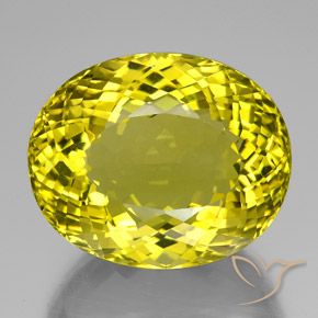 117.35ct Naturale Giallo vivido Quarzo, Ovale, VVS