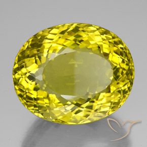 Quarzo Giallo vivido naturale da 117.35 ct, Ovale, VVS