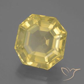 Quarzo Giallo dorato chiaro naturale da 13.48 ct, Ottagonale / Taglio smeraldo, VVS-VS