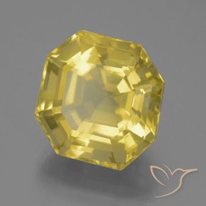 Quarzo Giallo chiaro naturale da 14.80 ct, Ottagonale / Taglio smeraldo, VVS-VS