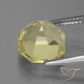 Quarzo Giallo medio naturale da 4.42 ct, Ottagonale / Taglio smeraldo, VVS-VS