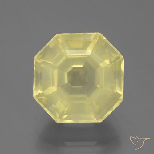 Quarzo Giallo pallido naturale da 4.90 ct, Ottagonale / Taglio smeraldo, VS