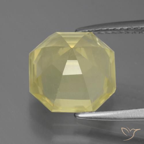 Quarzo Giallo pallido naturale da 4.90 ct, Ottagonale / Taglio smeraldo, VS
