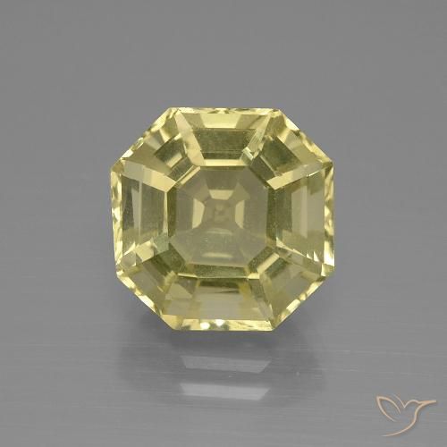 Quarzo Giallo Laguna chiaro naturale da 5.37 ct, Ottagonale / Taglio smeraldo, VVS