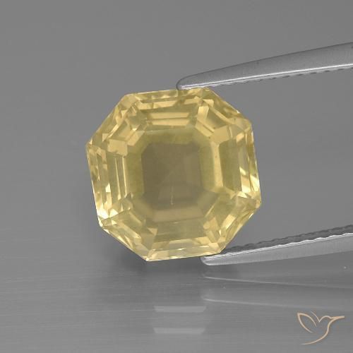 Quarzo Giallo caldo naturale da 5.31 ct, Ottagonale / Taglio smeraldo, VS