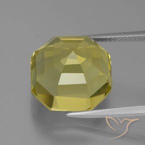 Quarzo Giallo Ananas naturale da 17.30 ct, Ottagonale / Taglio smeraldo, VVS