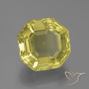 Quarzo Giallo pallido naturale da 14.91 ct, Ottagonale / Taglio smeraldo, VVS-VS