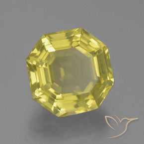 Quarzo Giallo medio naturale da 16.24 ct, Ottagonale / Taglio smeraldo, VS