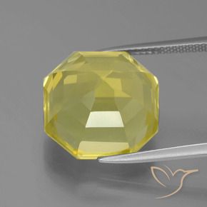 Quarzo Giallo medio-chiaro naturale da 14.90 ct, Ottagonale / Taglio smeraldo, VVS-VS