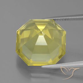Quarzo Giallo medio-chiaro naturale da 16.31 ct, Ottagonale / Taglio smeraldo, VVS