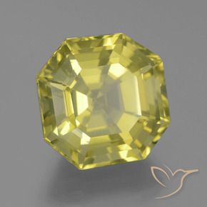 Quarzo Giallo medio-chiaro naturale da 19.27 ct, Ottagonale / Taglio smeraldo, VVS