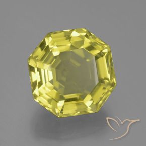 Quarzo Giallo Ananas naturale da 15.85 ct, Taglio smeraldo, VVS