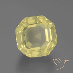 Quarzo Giallo chiaro naturale da 17.33 ct, Ottagonale / Taglio smeraldo, VS