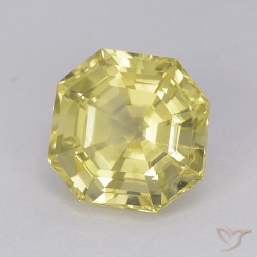 Quarzo Giallo chiaro naturale da 6.06 ct, Ottagonale / Taglio smeraldo, VS