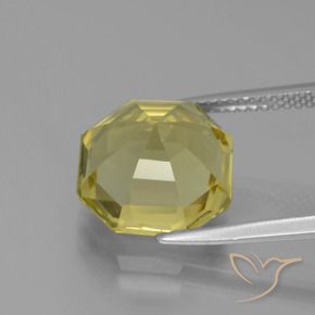 Quarzo Giallo medio naturale da 6.22 ct, Ottagonale / Taglio smeraldo, VS