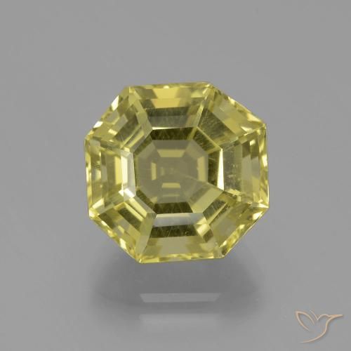 6.58ct Naturale Giallo pallido Quarzo, Taglio smeraldo, VVS