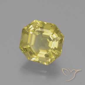Quarzo Giallo intenso naturale da 6.08 ct, Ottagonale / Taglio smeraldo, VVS