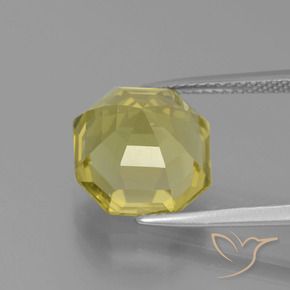 Quarzo Giallo intenso naturale da 6.08 ct, Ottagonale / Taglio smeraldo, VVS