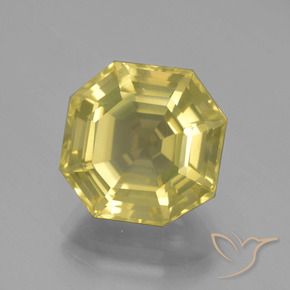 Quarzo Giallo molto pallido naturale da 8.10 ct, Ottagonale / Taglio smeraldo, VVS-VS