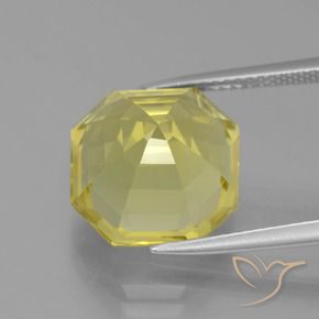 Quarzo Giallo pallido naturale da 8.34 ct, Ottagonale / Taglio smeraldo, VVS