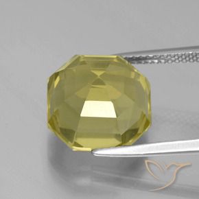 Quarzo Giallo pallido naturale da 8.86 ct, Ottagonale / Taglio smeraldo, VVS