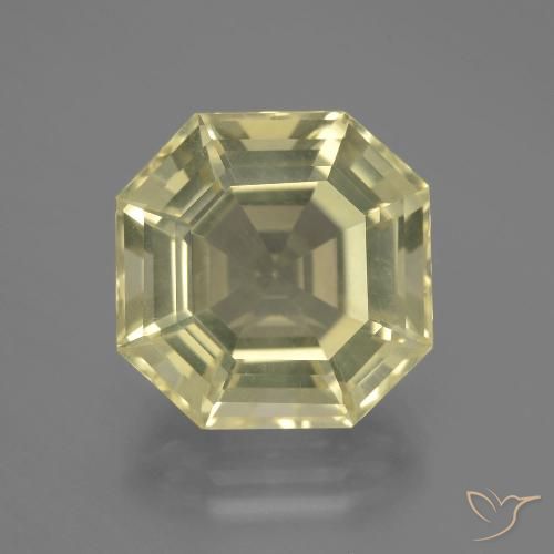 11.54ct Naturale Giallo medio-chiaro Quarzo, Ottagonale / Taglio smeraldo, VVS, Photo A