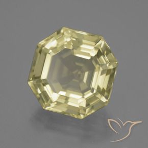 Quarzo Giallo medio-chiaro naturale da 11.54 ct, Ottagonale / Taglio smeraldo, VVS
