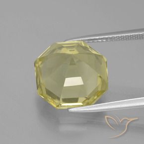 Quarzo Laguna Gialla naturale da 9.55 ct, Ottagonale / Taglio smeraldo, VVS