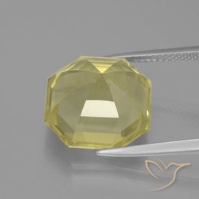 Quarzo Laguna Gialla naturale da 10.29 ct, Ottagonale / Taglio smeraldo, VS