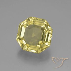 Quarzo Giallo chiaro naturale da 8.16 ct, Ottagonale / Taglio smeraldo, VVS
