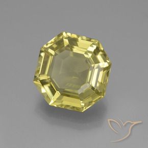 Quarzo Giallo Ananas Chiaro naturale da 7.35 ct, Ottagonale / Taglio smeraldo, VVS-VS