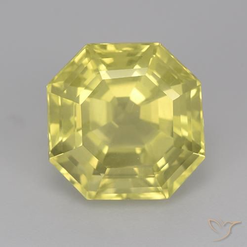 7.16ct Naturale Giallo pallido Quarzo, Ottagonale / Taglio smeraldo, VVS, Photo A