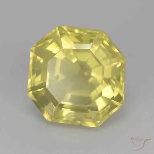 Quarzo Giallo pallido naturale da 7.16 ct, Ottagonale / Taglio smeraldo, VVS