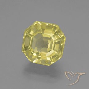 Quarzo Giallo pallido naturale da 5.51 ct, Ottagonale / Taglio smeraldo, VVS