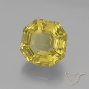 Quarzo Giallo medio naturale da 7.58 ct, Ottagonale / Taglio smeraldo, VS